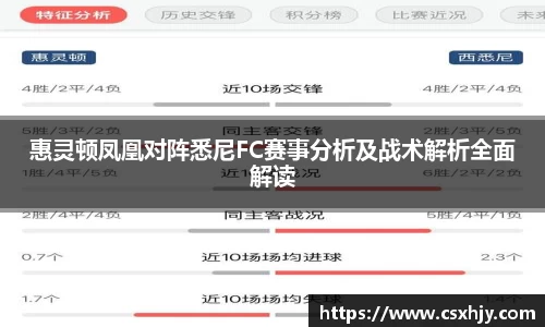 惠灵顿凤凰对阵悉尼FC赛事分析及战术解析全面解读